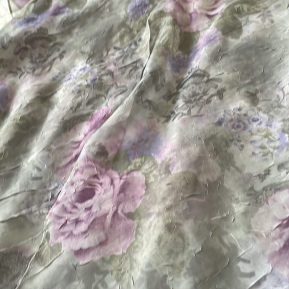 VINTAGE Miss Dorby Maxi Tea Dress Women 18 Purple Floral Print Modest Elegant - Picture 7 of 10